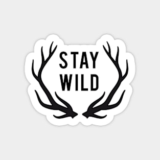 Stay wild, deer antlers Sticker